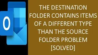 The destination folder contains items of a different type than the source folder problem [SOLVED]