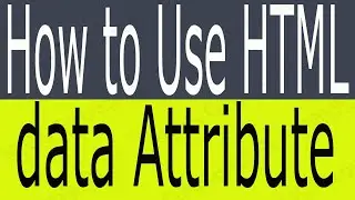 How to Use data Attribute HTML - What is data Attribute Why We Use data attribute in HTML - URDU