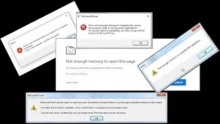 Not Enough Memory, Windows & Google Chrome Error (SOLVED)