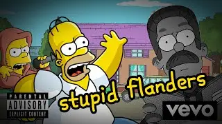 Stupid Flanders Diss - Homer ft. El Barto ( Official Video ) AI Simpsons