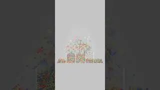 3D Balls colorful, Blender animation, Rigid body simulation, Cycles Render 2 