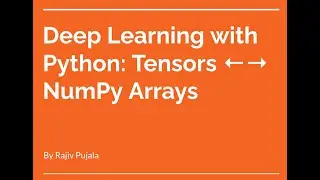 8  Deep Learning with PyTorch: Tensors to Numpy, Manual seed and GPU to CPU and CPU to GPU