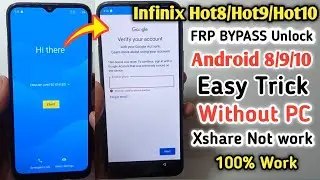 Infinix Google Lock Bypass Android8/9/10 | Infinix HOT 8/HOT9/HOT10 GOOGLE ACCOUNT UNLOCK Without Pc