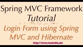 Login Form using Spring MVC and Hibernate