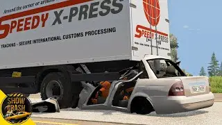 BeamNG Drive - Реконструкции ЖУТКИХ Аварий НИВА и Военный УРАЛ | Priora и Фура | Крузер и Поезд