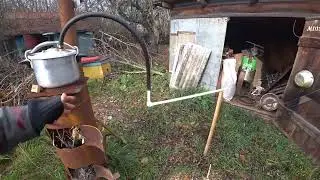 Первая попытка паровой воскотопки.