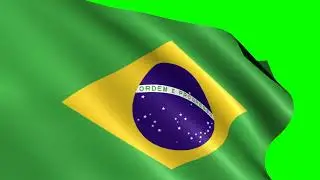 Brazil Flag #2 - 4K Green screen FREE high quality effects