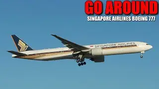 [GO AROUND!] - Singapore Airlines Boeing 777-300ER (9V-SWW) landing at Frankfurt Airport -