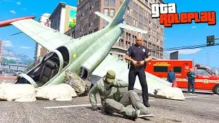 ОШИБКА ПИЛОТА! КРУШЕНИЕ ИСТРЕБИТЕЛЯ в ЦЕНТРЕ ГОРОДА! - GTA 5 RP Radmir (Моды ГТА 5)