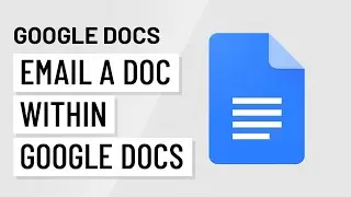 Google Docs: Email a Doc as an Attachment