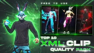 TOP 10 XML + CLIP | FF EMOTE CLIPS 🔥| FREE FIRE CLIPS PACK | FF CLIPS | ( DIRECT G - DRIVE ) ⬇️