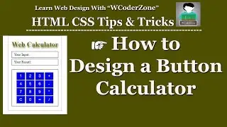 How to design button calculator using html css - HTML CSS Tutorial