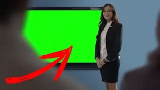 Woman Making Presentation on the Green Screen - Woman Making Presentation on the Chroma key