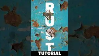 Rust Text Effect Photoshop Tutorial #shorts #photoshop #photoshoptricks