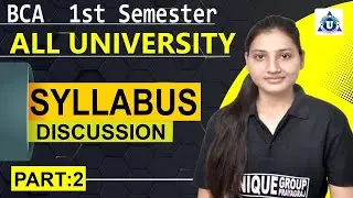 Know your BCA first semester syllabus - All University covered | Part 02 | Syllabus Discussion 