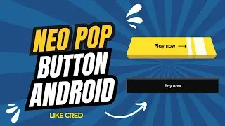 Neo Pop Buttons In Android Studio | How to create neo pop buttons like CRED in Android
