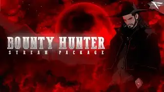 Bounty Hunter Animated twitch overlay and Alerts stream package for streamlabs, OBS & streamelements