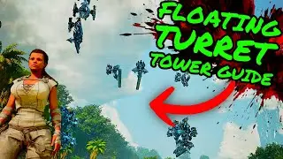 How To Build a FLOATING TURRET TOWER in Ark Survival ASCENDED!! ASA Turret Tower Guide!!!