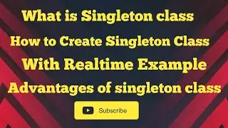 What is Singleton class in java and how to create singleton class with example