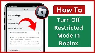 How to disable restricted mode on Roblox 2024 | how to get disable restricted mode on Roblox