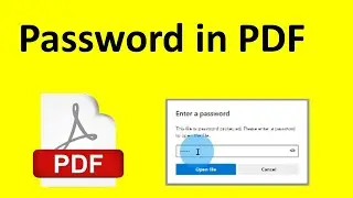 How to Password Protect PDF File |  Passwords in pdf #PDF #File #Adobe #Password