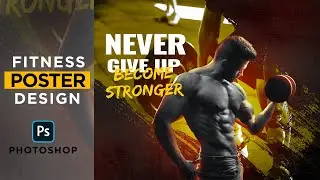 Fitness poste design in photoshop/ photoshop tutorial