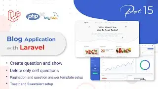 Blog application with Laravel | question section | create question, view, delete self-question