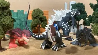 Tarbo-Giga-Spino and Godzilla remake for 100 Subscribers (claymation video)