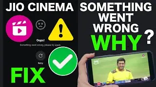 FIX Jio Cinema App Not Opening ? Jio Cinema Down ? Something Went Wrong ?