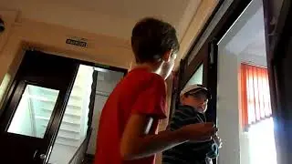 В школе на медкомиссии.