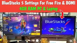 BlueStacks 5 Best Settings For 4GB RAM Laptop And PC | Play Free Fire In BlueStacks 5 Without Lag