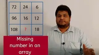 Missing Number in an Array | JavaGyan Series | Asterix Solution