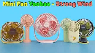 Mini Fan Yoobao - Desktop Clip Fan, Strong Wind, USB Rechargeable And HandHeld | Unboxing & Review