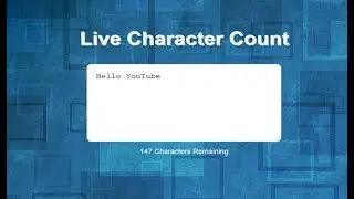 Live Character Count Using Jquery, Jquery Get Value Of Input, Keyword Counter, Character Word Count