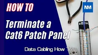 How to terminate a Cat6 Patch Panel.  (Cat6 Data Cabling)