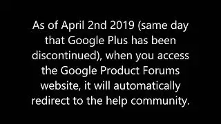 R.I.P Google Product Forums (2008-2019)