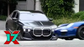 Ben Affleck Nearly Collides With Passing Car When Leaving For The Office