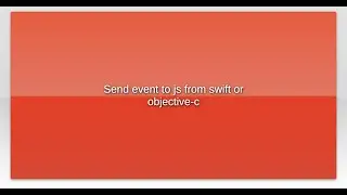 Send event to js from swift or objective-c