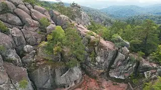 Dovbush rocks Скелі Довбуша Ukraine carpathians Карпати Україна дрон