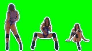 High Heels DANCE SEXY GIRL STRIPTEASE FOOTAGE GREEN SCREEN