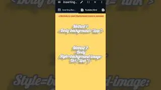 2 Methods to Insert Background-Image to Webpage Using HTML and CSS #backgroundimage #htmlandcss