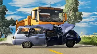 BeamNG Drive - Реконструкции СТРАШНЫХ ДТП ВАЗ 2111 и Камаза | Авария ПОЛО и СТИНГЕР | Авария Ланос