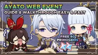 ayato new web event guide (free 40 primogems) when flowers bloom genshin
