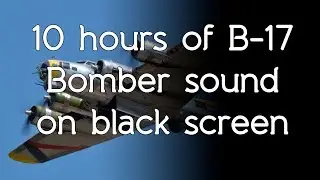 🎧 B-17 Bomber airplane sound on high quality white noise ASMR black screen dark screen