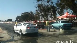 Toyota Supra goes a bit sideways against a Turbo Toyota Corolla
