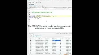 How do you concatenate or join multiple strings in SQL? SQL Queries Interview Questions and Answers