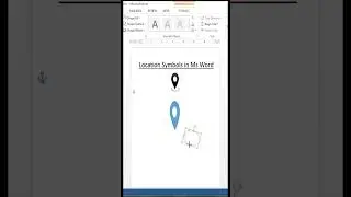 Location Symbol in ms word | Shortkey for symbols in ms word