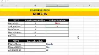 MICROSOFT EXCEL 👍 Función e texto 