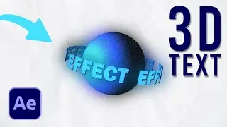 Easy 3D Text Tutorial | After Effects Cylinder Text Tutorial No Plug-Ins