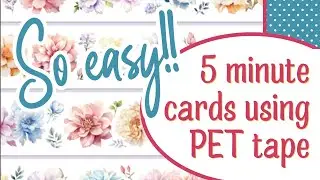 Beautiful quick Birthday card making with PET tape | DIY Birthday card ideas | cardmaking tutorial